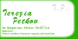 terezia petkov business card